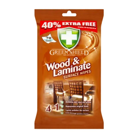 Green Shield Wood & Laminate Surface Cleaning Wipes - 70 pcs – image 1