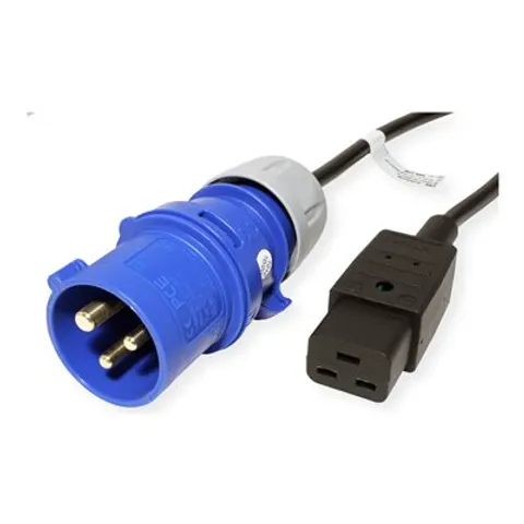 BACHMANN Kabel Stecker IEC60309-Blau 3m – Schwarz – Bild 1