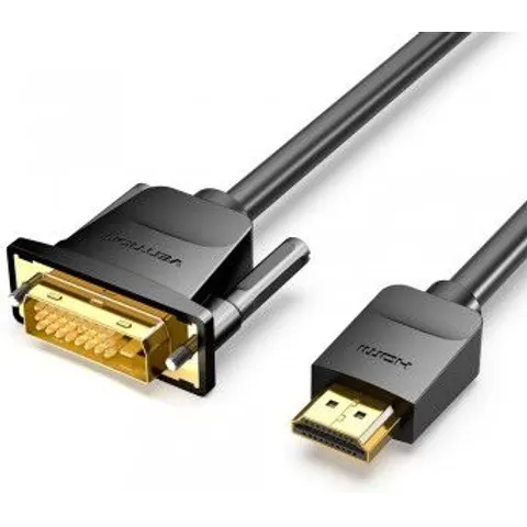 Vention Cable Conversor ABFBI - DVI Macho - HDMI Macho - 3m - Negro – imagen 1