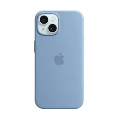Apple iPhone 15 Plus Silikon Case mit MagSafe, Winterblau – Bild 1