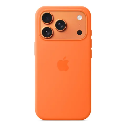 Apple iPhone 17 Pro Silikon Case mit MagSafe, Orange – Bild 1