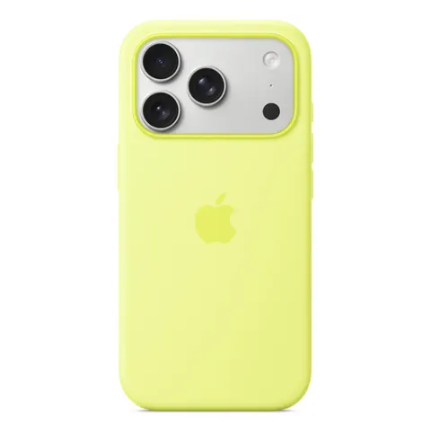 Apple Silikon Case iPhone 17 Pro mit MagSafe (Neongelb) – Bild 1