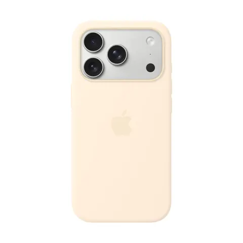 Apple iPhone 17 Pro Silikon Case mit MagSafe, Creme – Vanille – Bild 1