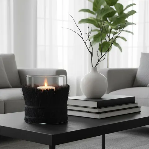 Black Medium Candle Holder | Kuta – image 1