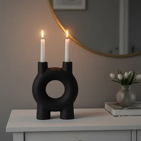 Small Black Candle Holder | Hapax – image 1
