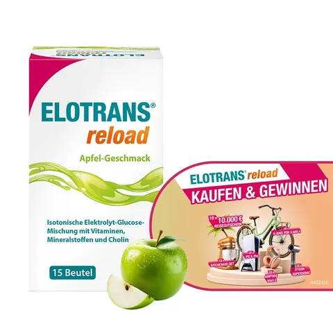 Elotrans Reload Elektrolyt-Pulver Apfel Beutel – Bild 1