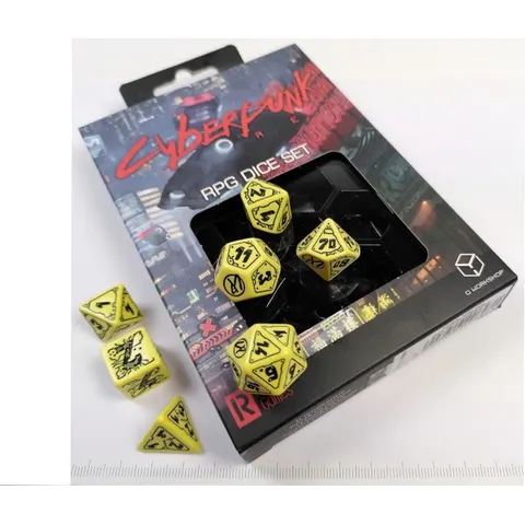 Q-Workshop Cyberpunk - Red Dice Set - Danger Zone (7) – afbeelding 1