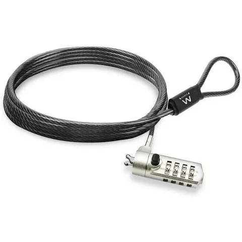 Ewent Cable de Seguridad c/Código 1.50 M Negro – imagen 1