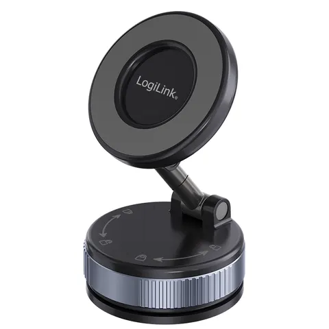 LogiLink Smartphone-Magnethalter, 2 Arme, schwarz – Bild 1