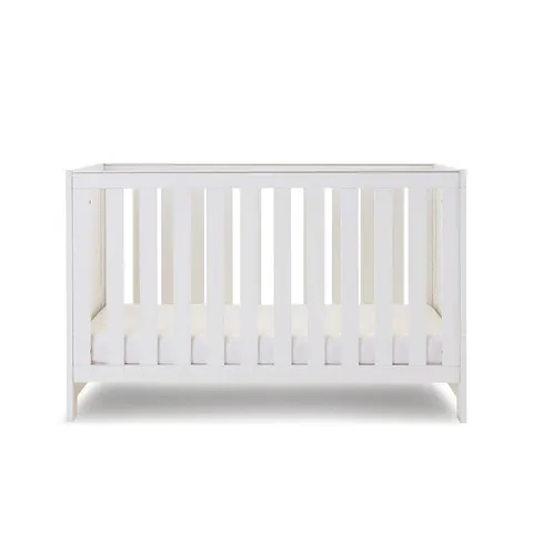 Obaby Nika Cot Bed - White Wash - No Mattress – image 1