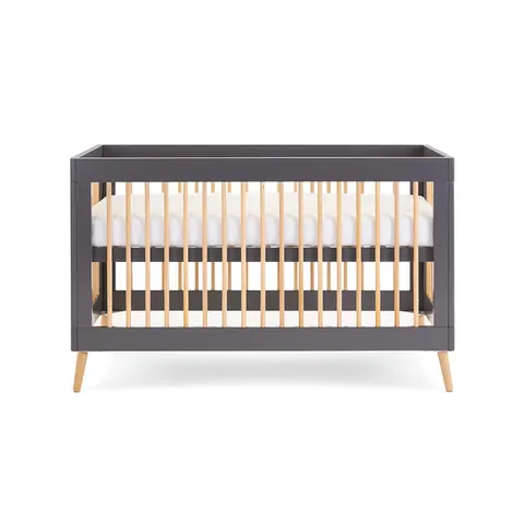 Obaby Maya Cot Bed - Slate + Natural - No Mattress – Grey – image 1
