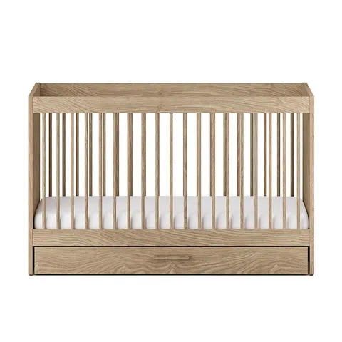 Silver Cross Geneva Cot Bed - Oak - No Mattress – Brown – image 1