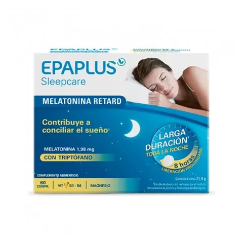 Epaplus Sleepcare Melatonina Retard con Triptófano 60 Comprimidos – imagen 1
