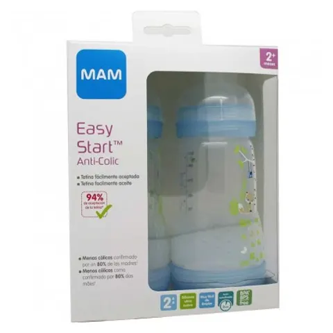 Mam Biberon Anticolico 260 ml Rosa Pack Duplo – imagen 1