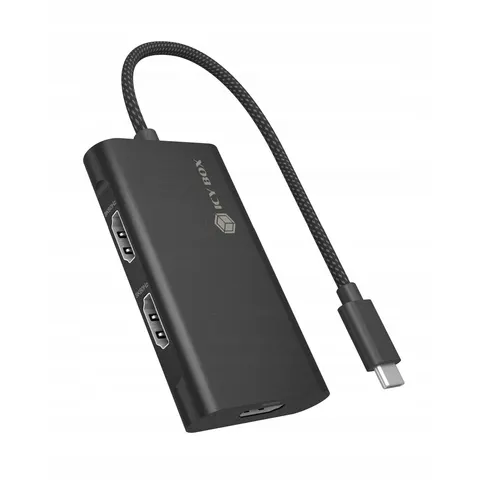Adapter IcyBox USB Type-C 3x HDMI-Videoausgänge – Bild 1