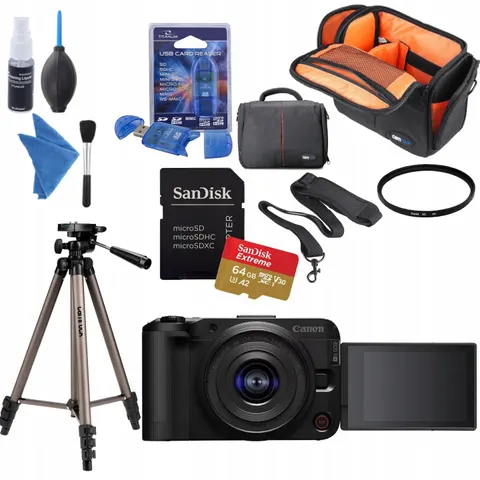 Canon EOS R50V Systemkamera Gehäuse, Schwarz – Bild 1