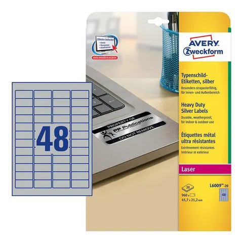 Avery Silver Heavy Duty Labels – image 1