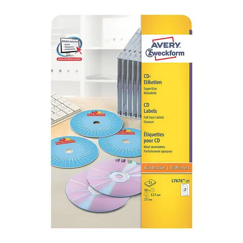 AVERY Zweckform CD-Etiketten SuperSize – 236529 – Bild 1