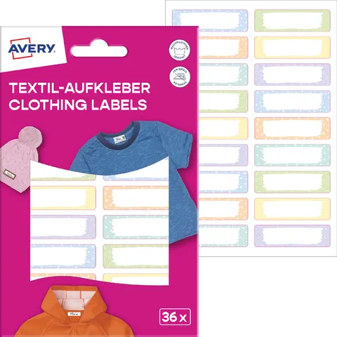 AVERY Textil-Etiketten, 13 x 45 mm, Muster – Bild 1