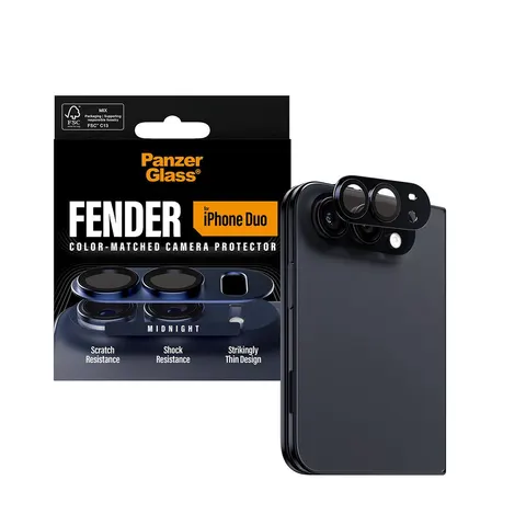 PanzerGlass ® Fender Camera Lens Protector Midnight iPhone Duo – image 1