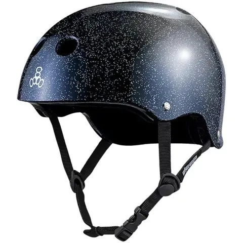 Helm Triple Eight Deep Cover (S-M - Black Glitter) – Bild 1