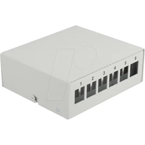 DELOCK 43410 - Keystone Patch Panel 6 Port grey – image 1