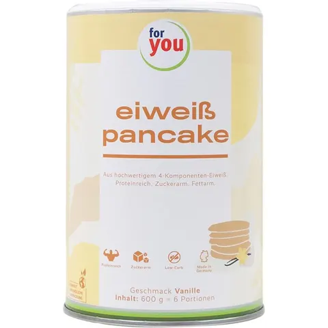 For You Eiweiss Pancakes Vanille Pulver – Bild 1