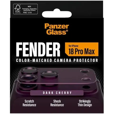 PanzerGlass Fender iPhone 18 Pro Max Camera Protector - Dark Cherry – image 1