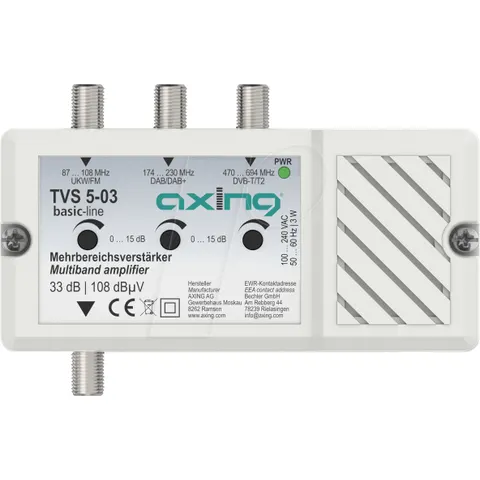 AXING TVS5-03 - Multi-range amplifier 33 db – image 1