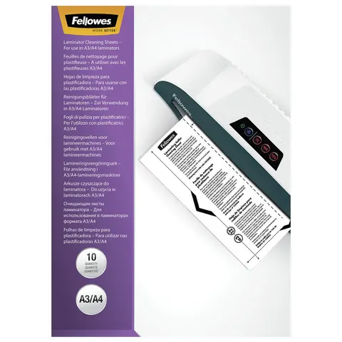 Fellowes A4 Laminator Cleaning Sheets - 10 Pack – image 1