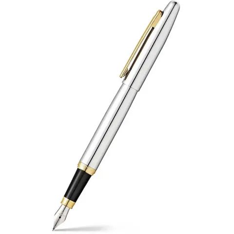 Sheaffer vulpen - VFM E9422 - M - Polished chrome gold plated – afbeelding 1