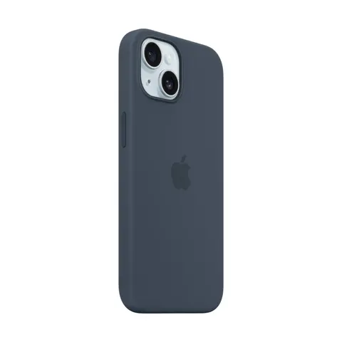 Apple iPhone 15 Silikon Case mit MagSafe, Sturmblau – Bild 1