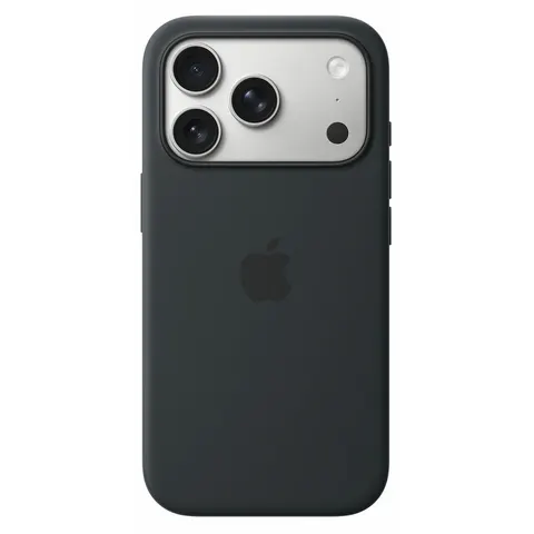 Apple iPhone 17 Pro Silikon Case mit MagSafe, Schwarz – Bild 1
