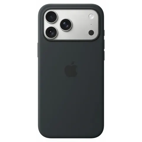 Apple iPhone 17 Pro Max Silikon Case mit MagSafe, Schwarz – Bild 1