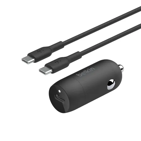 Belkin 30W USB-C Car Charger + USB-C Cable - Black – image 1