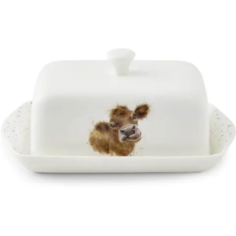 Wrendale Designs Cows Covered Butter Dish – image 1
