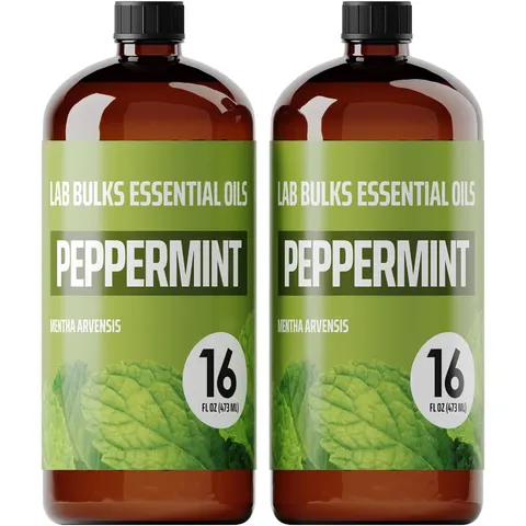 Lab Bulks Peppermint Essential Oil 16oz 2-Pack – Diffusers & Cleaning – image 1