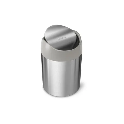 Simplehuman 1.5L Mini Waste Bin - Stainless Steel – image 1