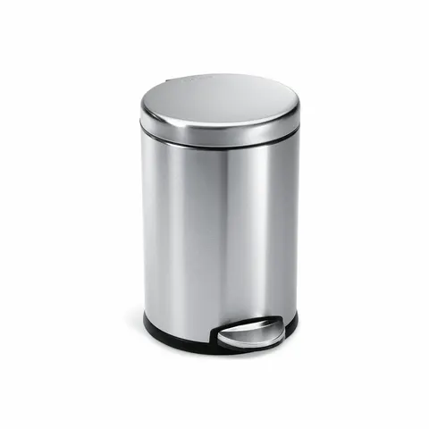 Simplehuman 4.5L Round Bathroom Pedal Bin - Black – image 1