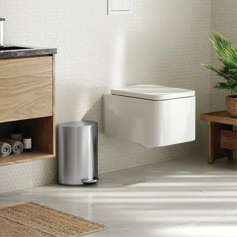 Mülleimer SIMPLEHUMAN "6 l", silber (silberfarben), Edelstahl, Mülleimer, Mülleimer silberfarben Einheitsgrösse – Bild 1