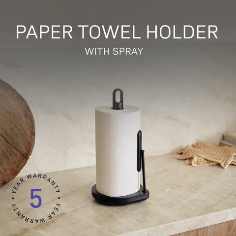 Simplehuman Paper Towel Holder With Spray Pump - Black – image 1