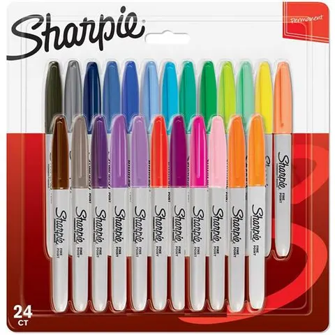 Pack of 24 Assorted Fine Sharpie Markers – image 1