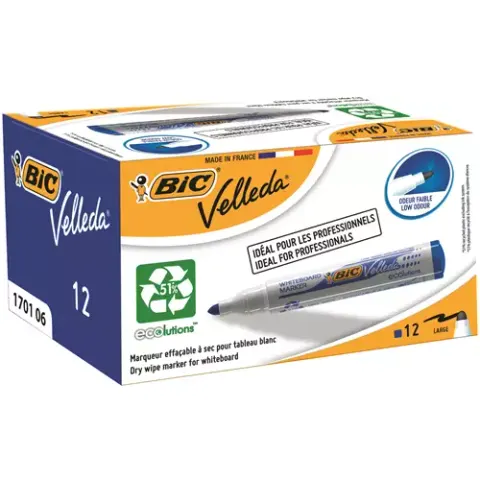 BIC Whiteboard Velleda ECOlutions 1701 marker 12 pc(s) Blue – image 1