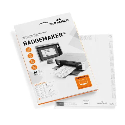 DURABLE 145602 - BADGEMAKER® insert sheets, 60 x 90 mm – image 1