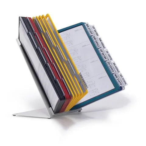 Durable VARIO TABLE 30 Display Panel Desk Stand 30 Panels A4 Colour Coded Multi – image 1