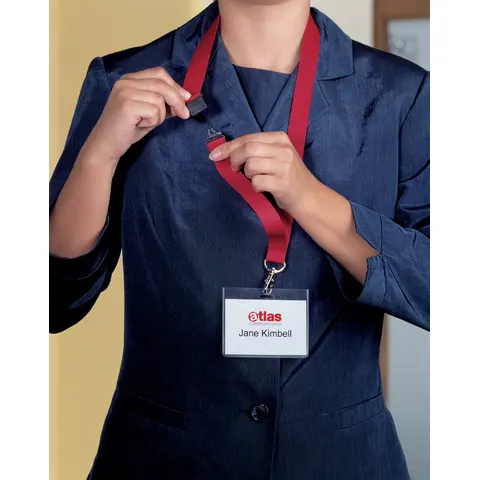 Durable Soft Neck Lanyards with Clip and Safety Release 10 Pack Red – image 1