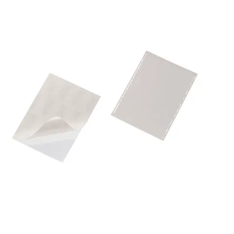 Durable POCKETFIX Self-Adhesive Clear Label Sleeve Pockets 25 Pack A5 – image 1