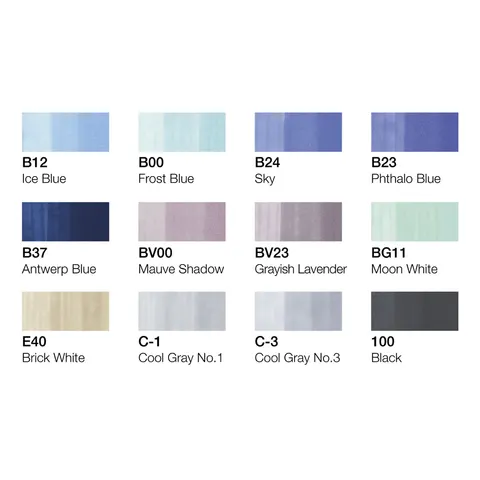 Copic Marker Pen, Winter, Set of 12 – image 1