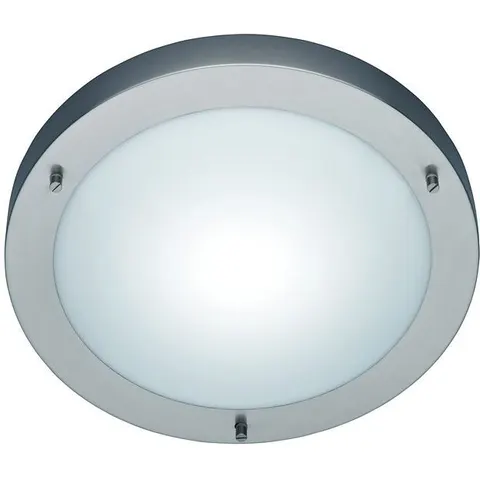Condus Modern Bathroom Ceiling Light Nickel Matt IP44 – image 1