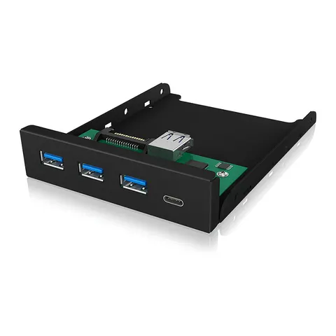 Hub (Panel frontal) USB C / USB A (Negro) - ICY BOX – imagen 1
